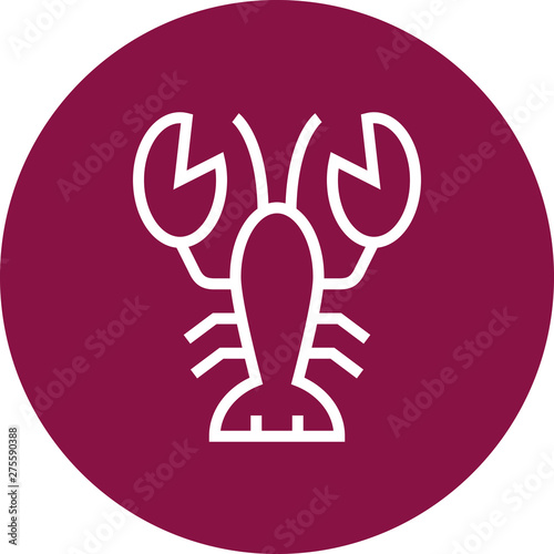 Lobster Shellfish Seafood Outline Icon