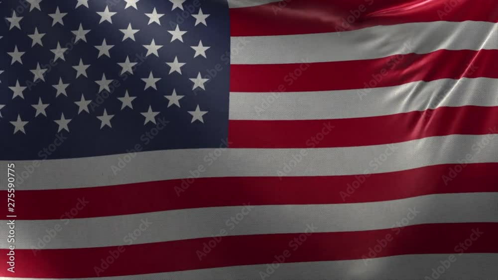 Realistic Flag of United States of America Loop Realistic Flag of United States of America Loop