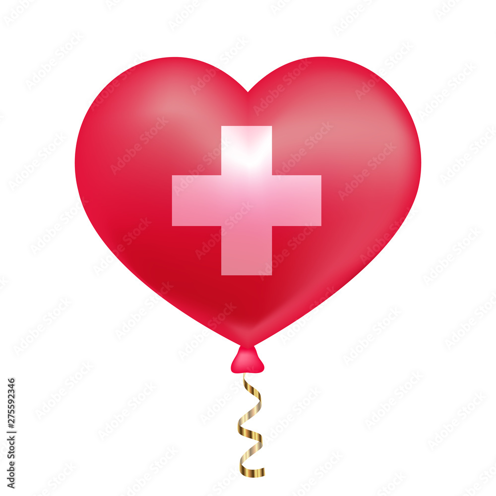 Obraz premium Flag of Switzerland in heart shape. vector illustration. national country flag switzerland.
