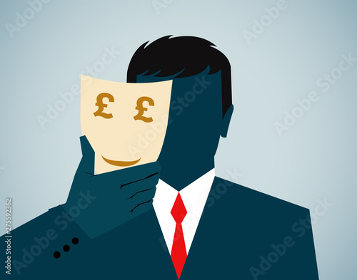 a business person wearing a mask,pound