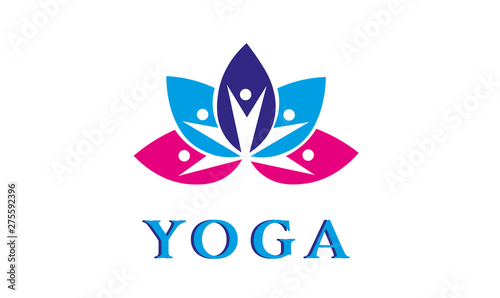 Yoga Logo , Lotusblume Logo