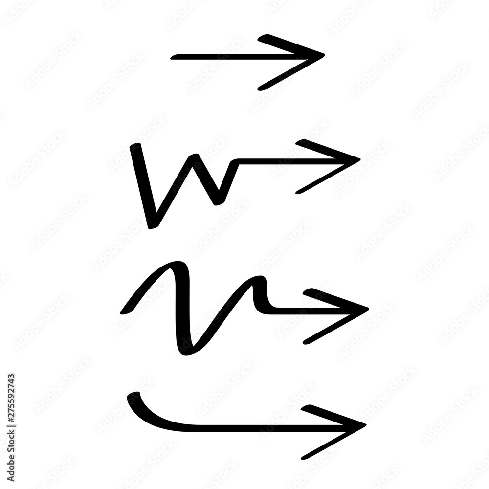 hand drawn arrows vector