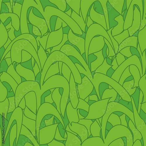 Seamless pattern, green camouflage reed leaves for fabrics, Wallpapers, tablecloths, prints and designs. Abstract background for mobile applications. EPS file, vector