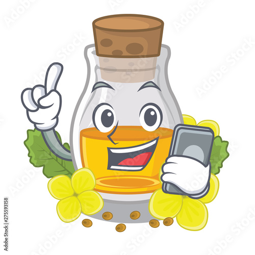 With phone mustard oil packaged in carton bottle