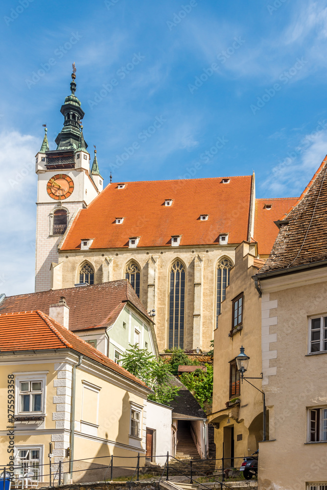 View at the Piarist church in Krems an der Donau - Austria