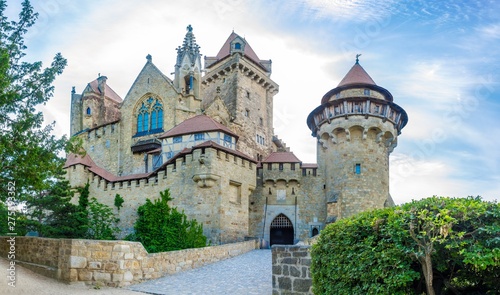 View at the Kreuzenstein fort in Austria photo