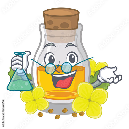 Professor mustard oil isolated with the character