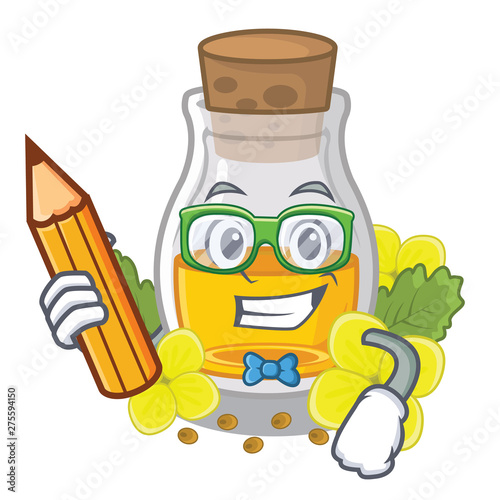 Student mustard oil isolated with the character
