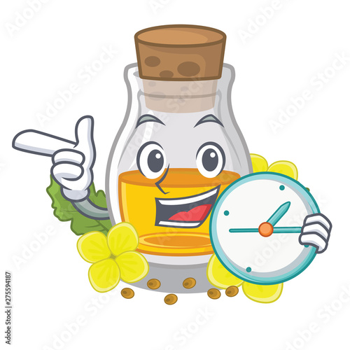 With clock mustard oil isolated with the character