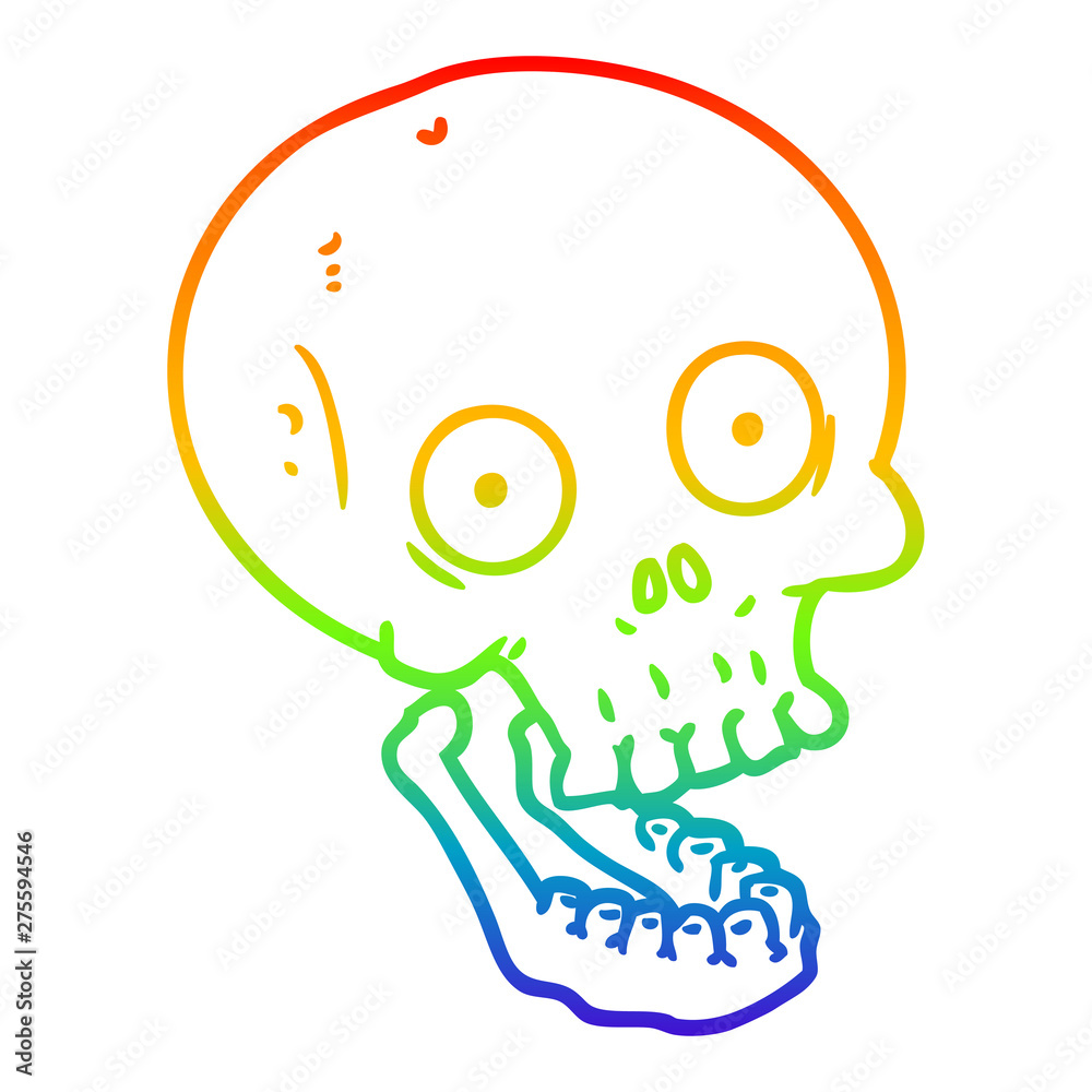 Obraz premium rainbow gradient line drawing