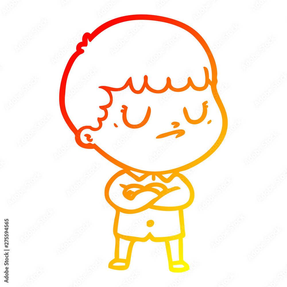 warm gradient line drawing cartoon grumpy boy warm gradient line drawing cartoon grumpy boy