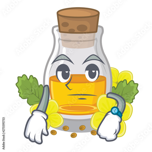 Waiting mustard oil in the cartoon shape