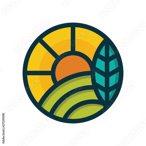 Agriculture logo design concept.