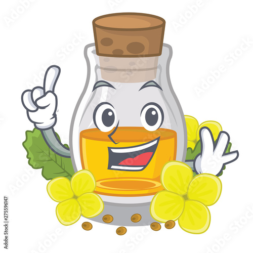 Finger mustard oil in the cartoon shape