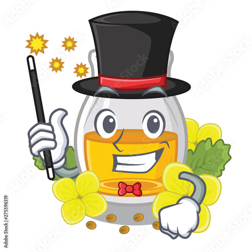 Magician mustard oil in the cartoon shape
