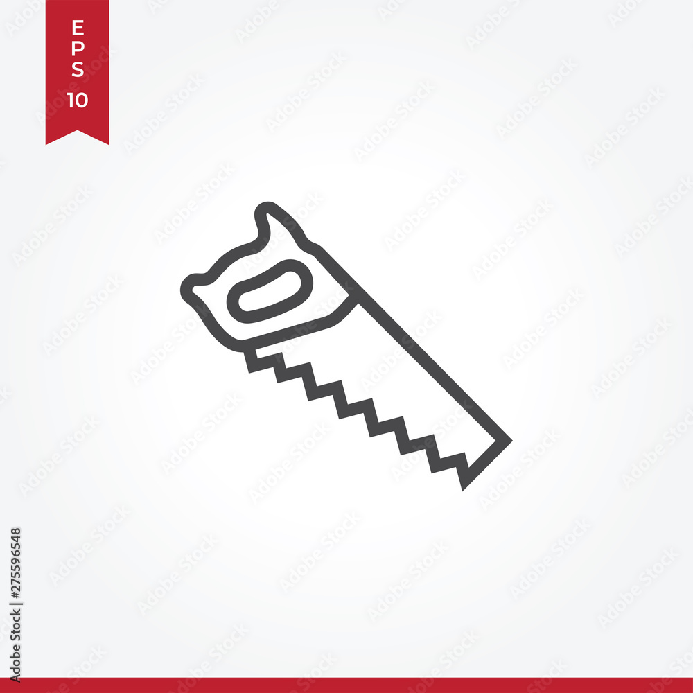 Saw vector icon in modern style for web site and mobile app Saw vector icon in modern style for web site and mobile app
