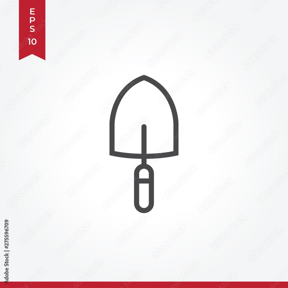 Shovel vector icon in modern style for web site and mobile app