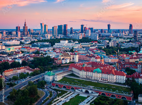 Obraz na płótnie Warszawa w salonie