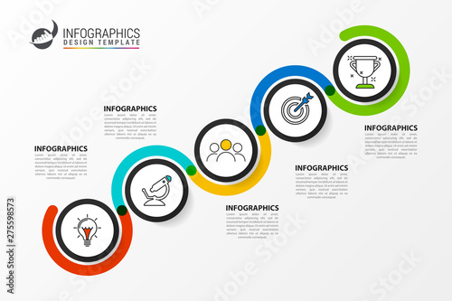 Infographic design template. Creative concept with 5 steps