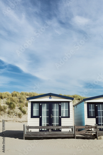 Holiday Houses on a Sandy Beach with Dunes