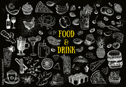 Restaurant cafe menu, template design. Food flyer.