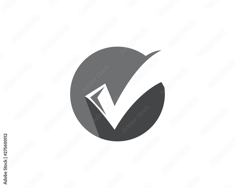 Check mark creative icon flat template vector Check mark creative icon flat template vector
