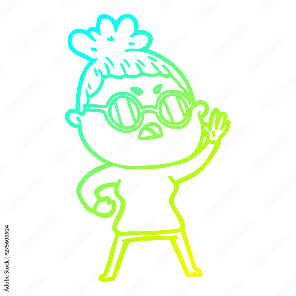 cold gradient line drawing cartoon annoyed woman cold gradient line drawing cartoon annoyed woman