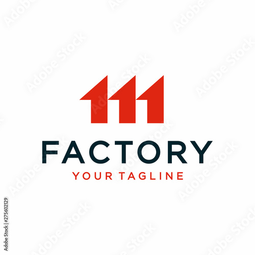 Factory logo design concept.