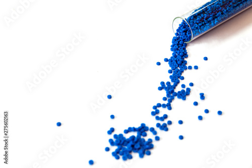 Fotografía Close-up of plastic polymer granules, polymer plastic, polymer pallet, Plastic ball
