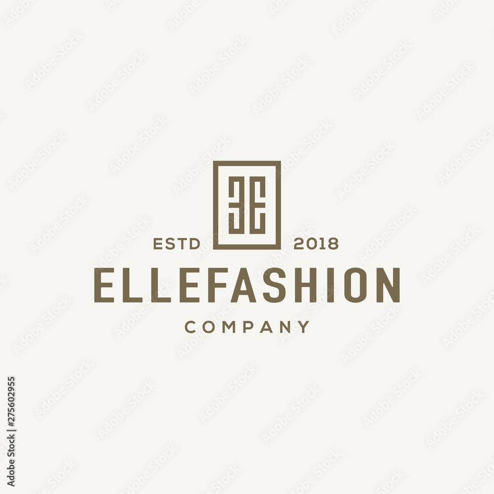 Monogram E logo design concept.