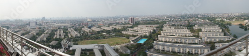 Photography panorama view of bangkok from building