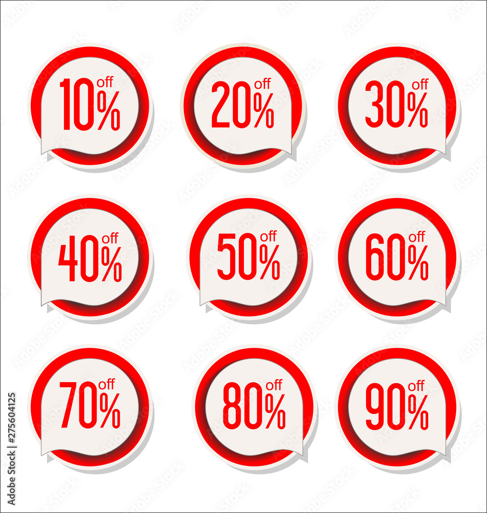 Collection of colorful modern badges and labels Collection of colorful modern badges and labels
