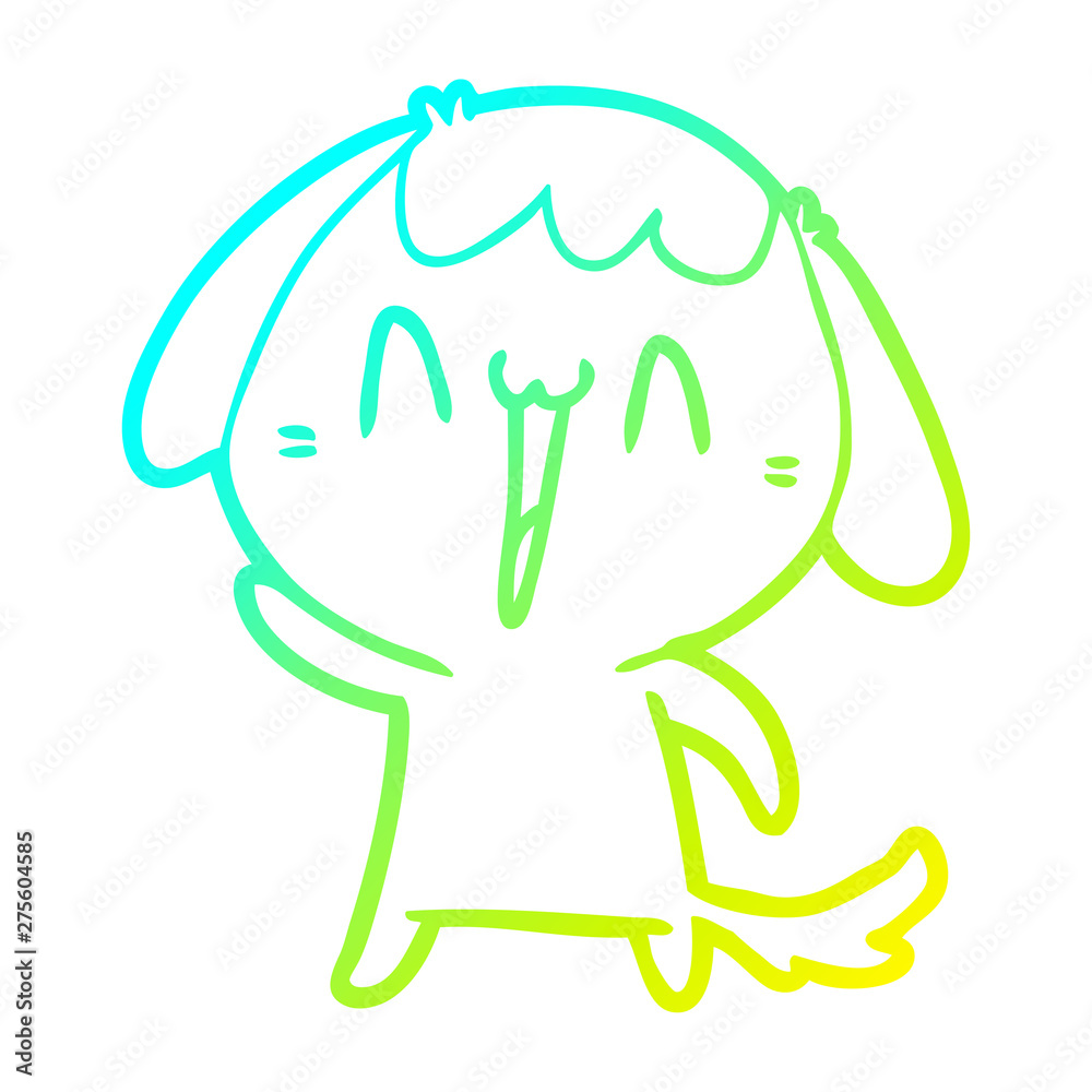 cold gradient line drawing cartoon laughing dog cold gradient line drawing cartoon laughing dog