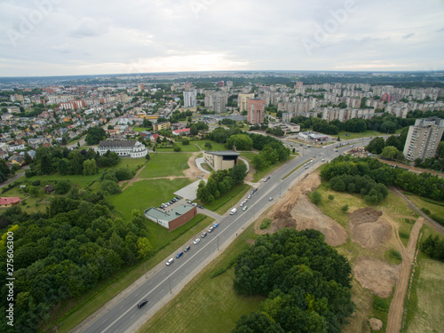 Aerial view of Kaunas Eiguliai district in Lithuania photo