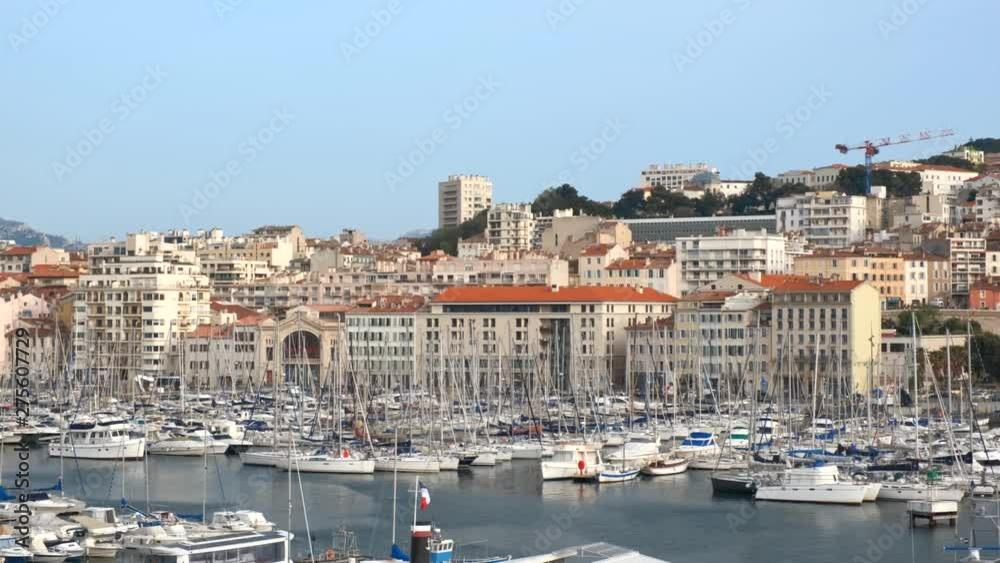 Marseille Old Port with yachts. Marseille, France Marseille Old Port with yachts. Marseille, France