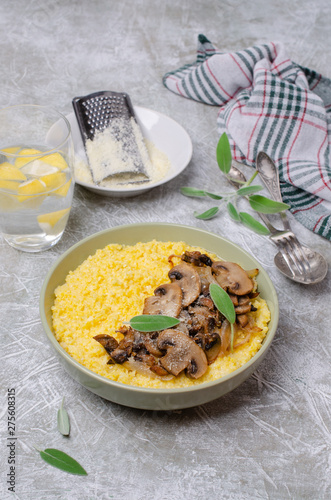 Boiled corn porridge