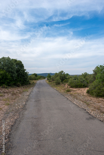 Rural road between mountains of the Sierra de Gudar  Valbona