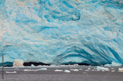 Close view of a Holgate glacier in Kenai fjords National Park, Seward, Alaska, United States, North America photo