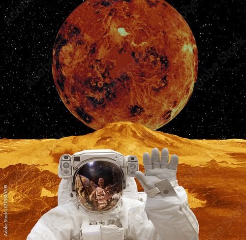 Astronaut. Space mission. Extrasolar planet. The elements of this image furnished by NASA. photo