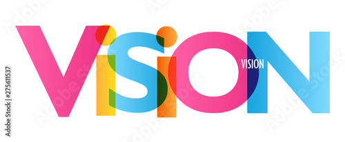 VISION colorful vector typography banner