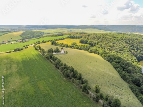 The castle Veveri in Brno Bystrc from above, Czech Republic