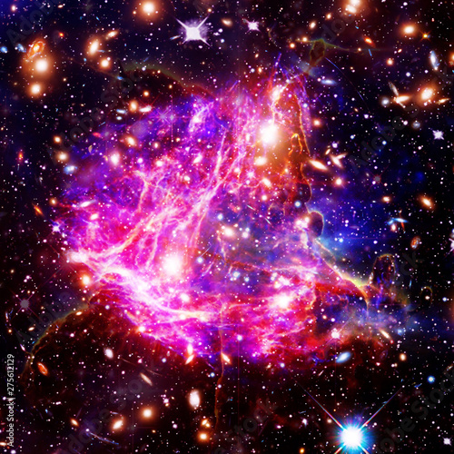 Marvelous galaxy, nebula and stars. The elements of this image furnished by NASA.