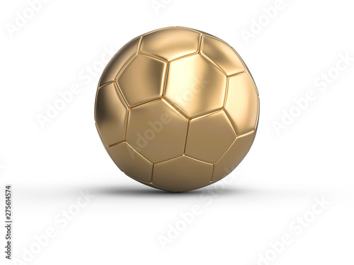 handball gold ball on a white background.