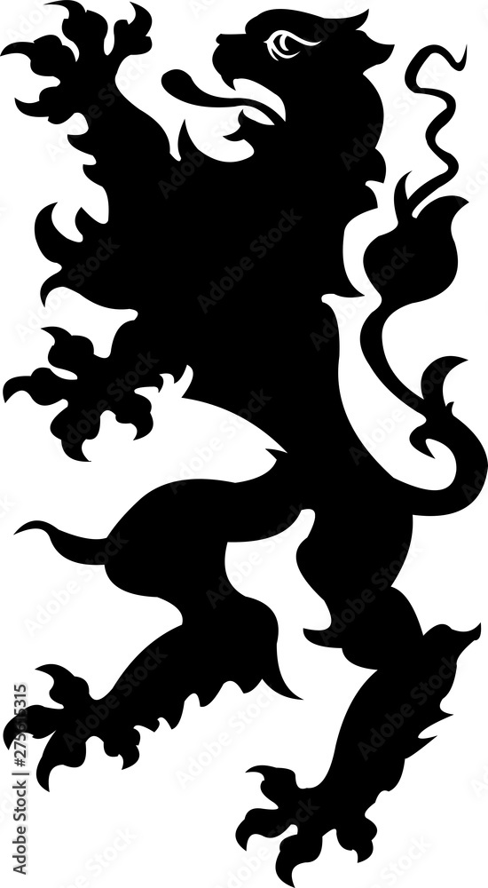 Heraldic lion Heraldic lion