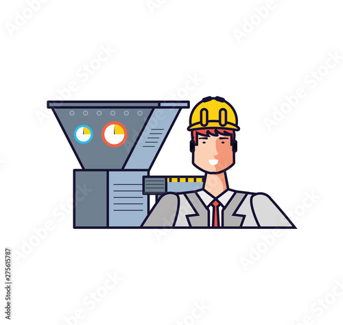 Isolated avatar of professional worker design