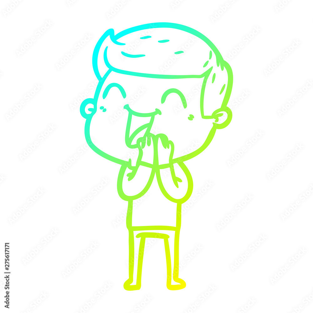 cold gradient line drawing cartoon man laughing cold gradient line drawing cartoon man laughing