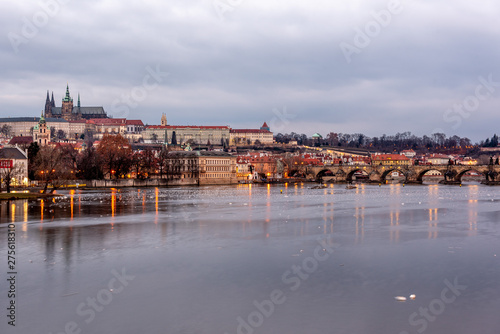 Prague Castle River Sunset