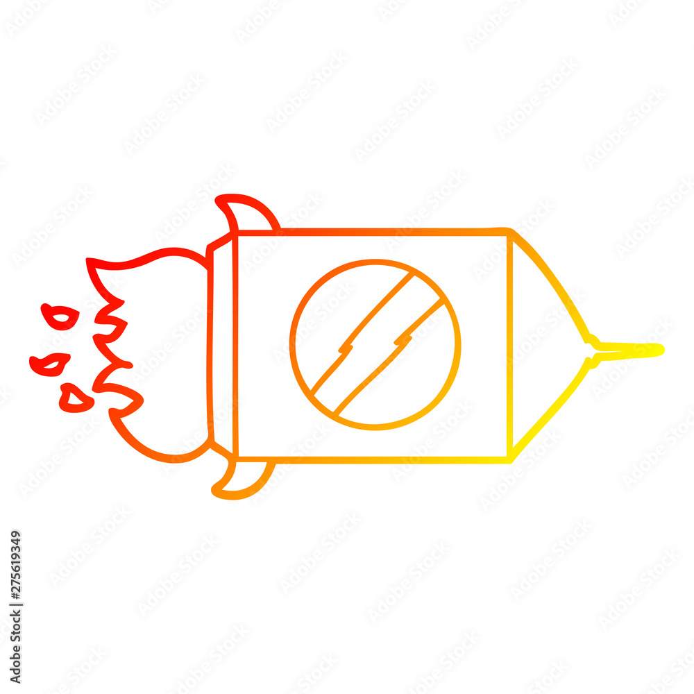 warm gradient line drawing cartoon space rocket warm gradient line drawing cartoon space rocket