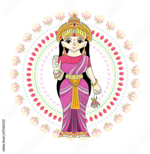 Indian god vector hinduism godhead of goddess and godlike idol Ganesha in India illustration set of asian godly religion isolated on white background