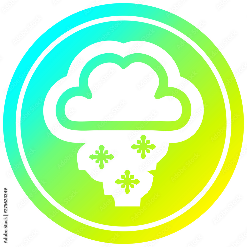 snow cloud circular in cold gradient spectrum snow cloud circular in cold gradient spectrum
